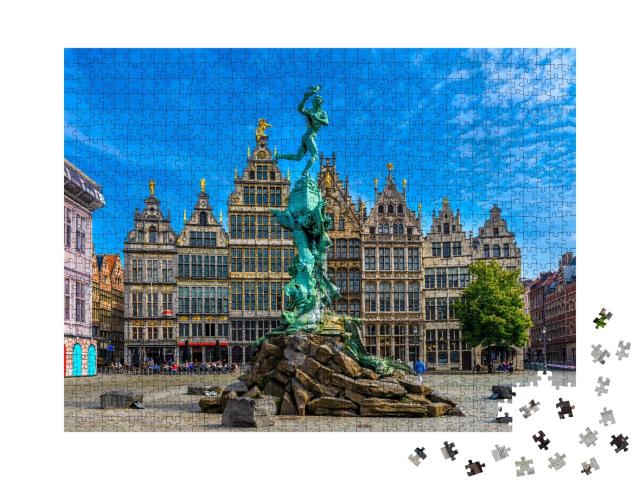 Puzzle de 1000 pièces « Le Grand Marché d'Anvers , Belgique »