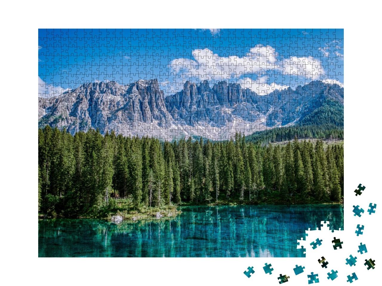 Puzzle de 1000 pièces « Magischer Lago di Carezza à Bozen, Südtirol »