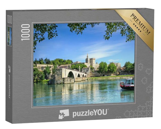 Puzzle de 1000 pièces « Le Pont d'Avignon et le Palais des Papes à Avignon (Cité des Papes), France »