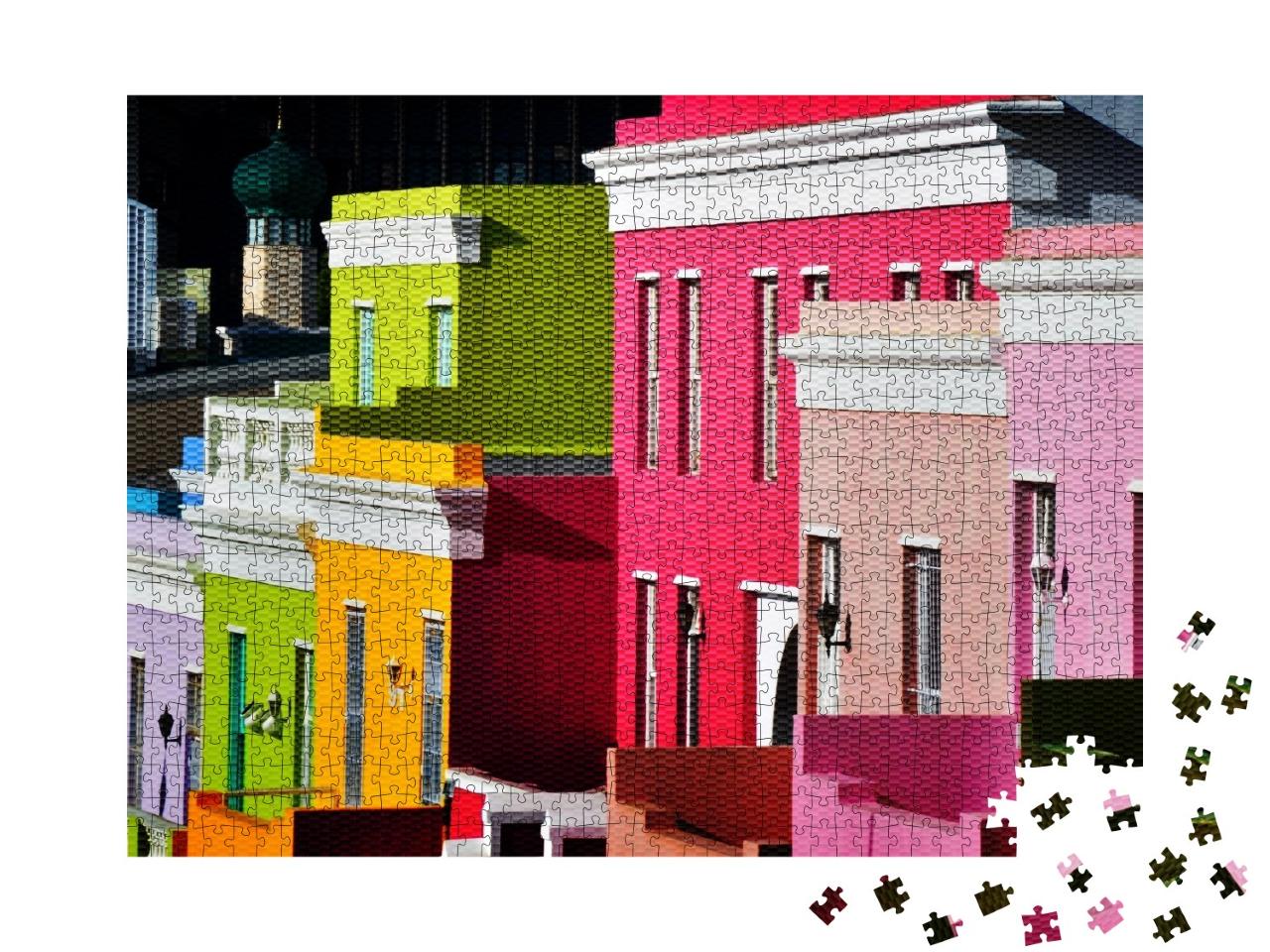 Puzzle de 1000 pièces « Paysage avec des maisons colorées à Bo-Kaap Le Cap »