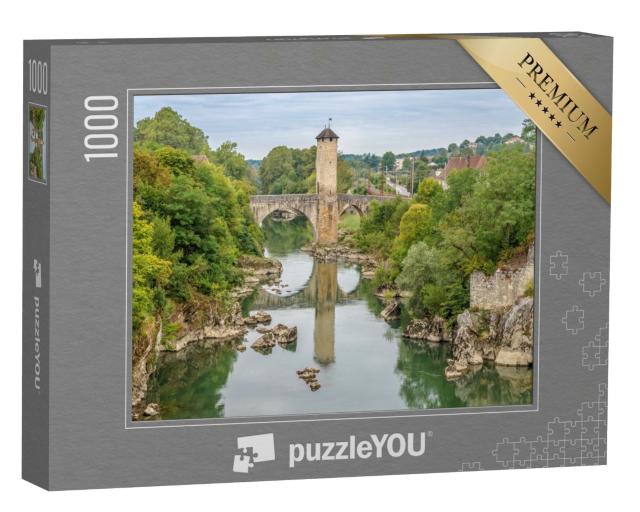 Puzzle de 1000 pièces « Pont sur le gave de Pau à Orthez - France »
