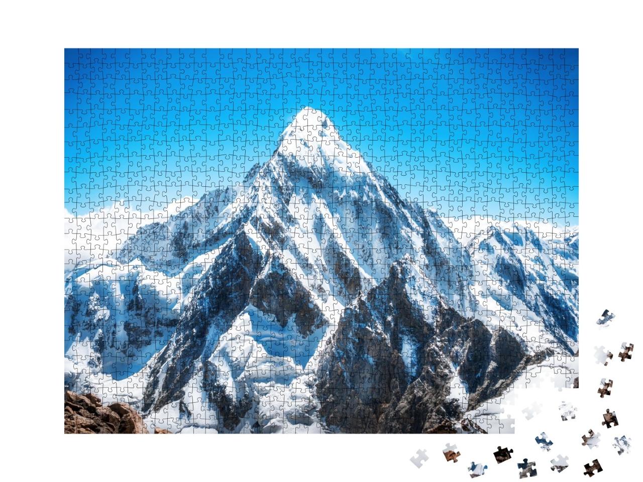 Puzzle de 1000 pièces « Sommet de montagne, Everest, Parc national du Népal »