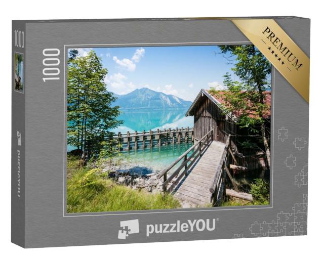 Puzzle de 1000 pièces « Ancienne cabane de pêcheur au Walchensee »