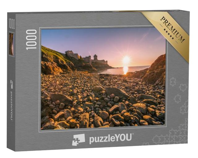 Puzzle de 1000 pièces « Lever de soleil sur Fort la Latte en Bretagne, France »