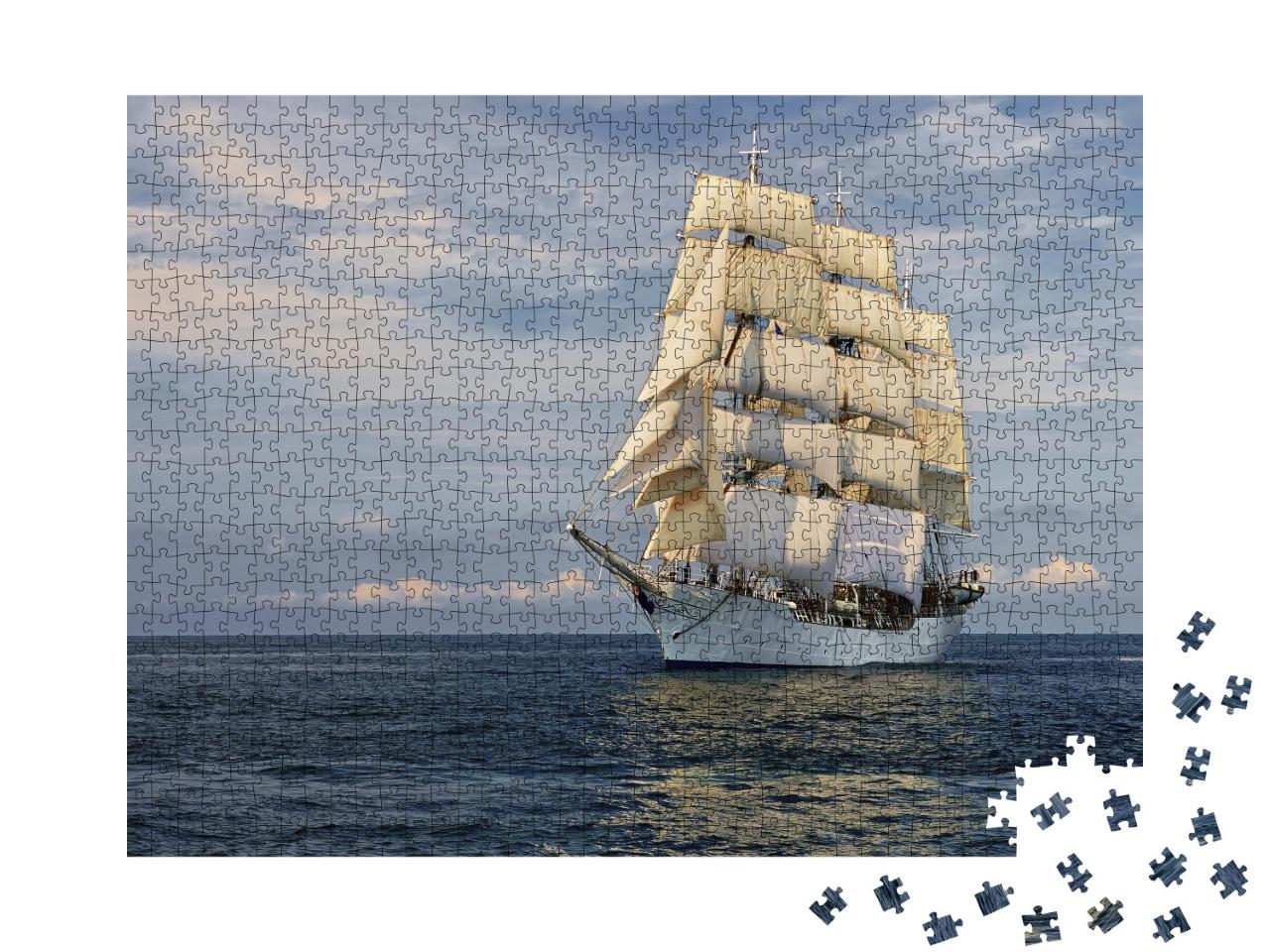 Puzzle de 1000 pièces « Magnifique voilier toutes voiles dehors »