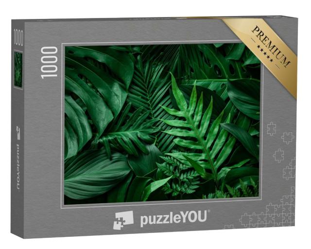 Puzzle de 1000 pièces « Feuille verte et palmiers »