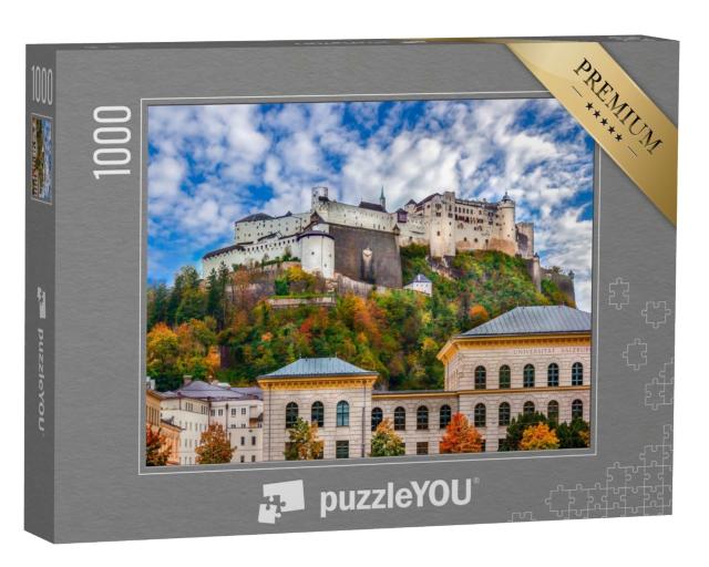 Puzzle de 1000 pièces « Magnifique vue sur la forteresse de Hohensalzburg, Salzbourg, Autriche »
