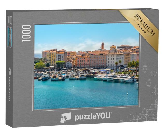 Puzzle de 1000 pièces « Port de plaisance et port d'Ajaccio, île de Corse. »