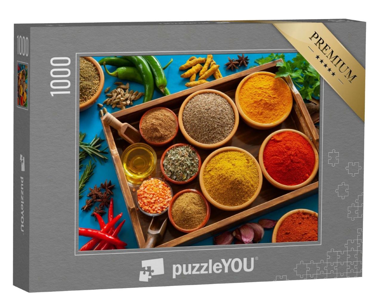 Puzzle de 1000 pièces « Une sélection d'herbes et d'épices »