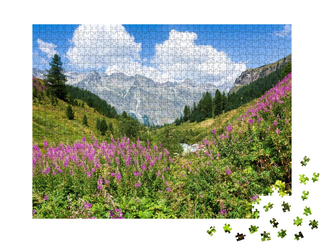 Puzzle de 1000 pièces « Magnifique Haute-Engadine dans les Alpes suisses »