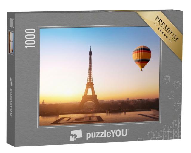 Puzzle de 1000 pièces « Montgolfière à la Tour Eiffel à Paris, France »