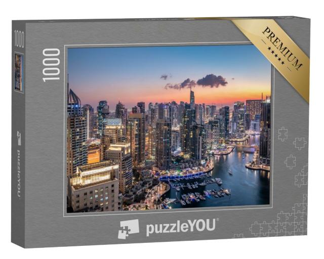 Puzzle de 1000 pièces « Gratte-ciel de la ligne d'horizon moderne de Dubaï »