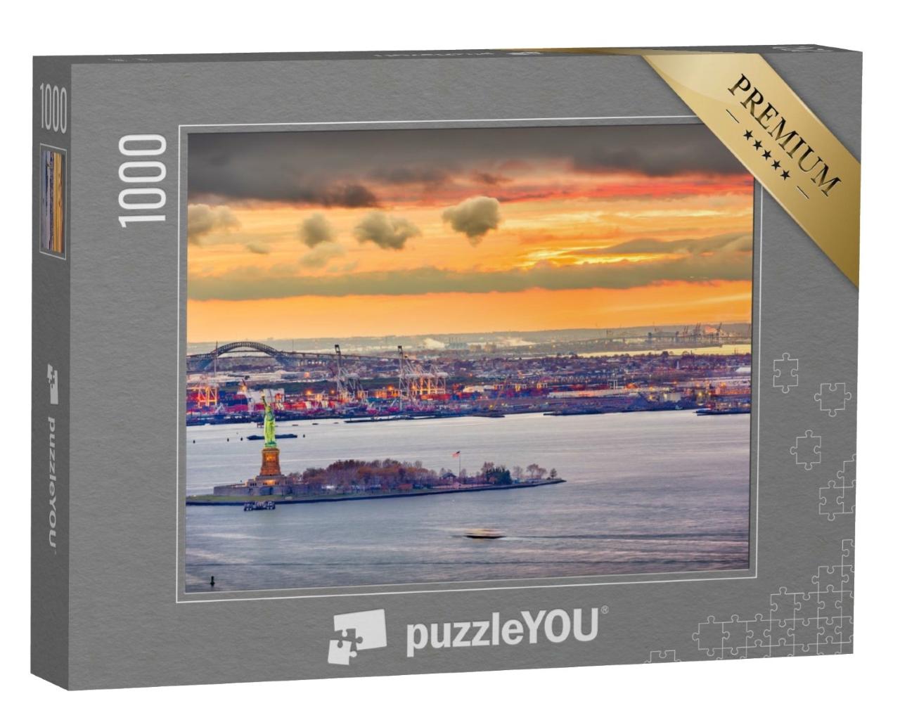 Puzzle de 1000 pièces « New York Harbor avec la Statue de la Liberté, New York »