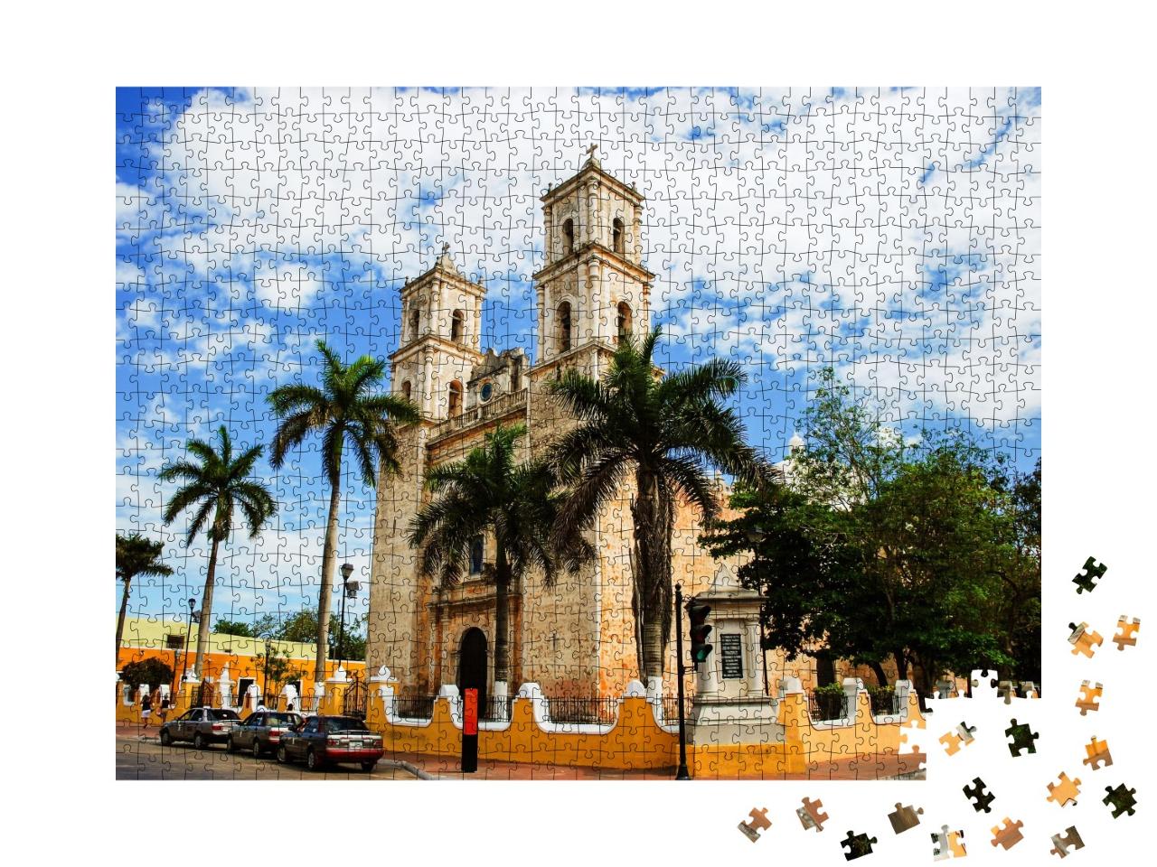 Puzzle de 1000 pièces « Cathédrale San Servasio à Valladolid, Yucatan, Mexique »