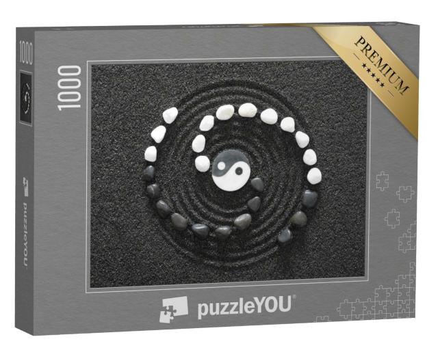 Puzzle de 1000 pièces « Jardin japonais ZEN avec pierre Yin et Yang »