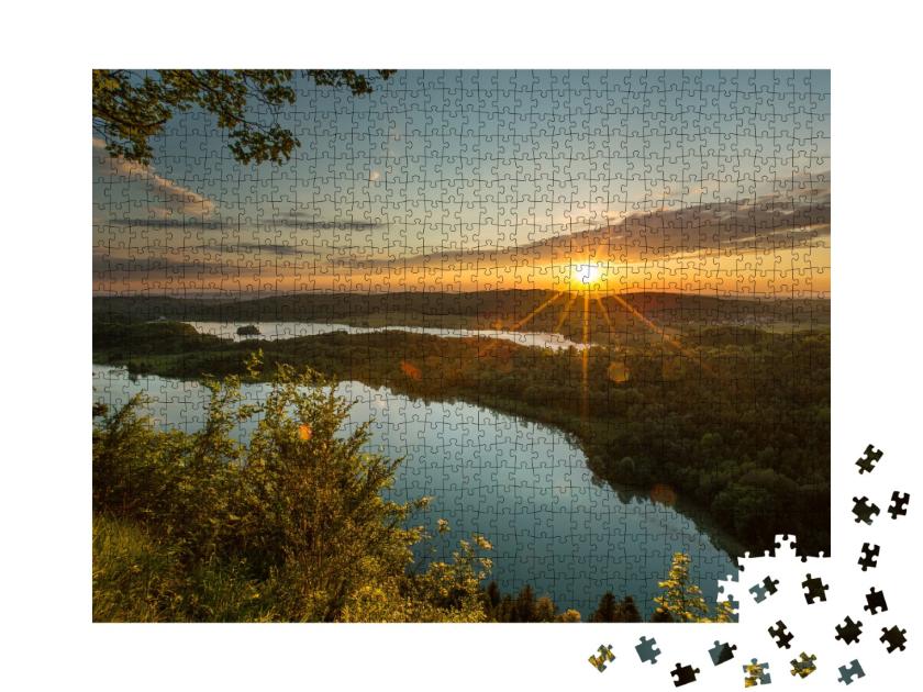 Puzzle de 1000 pièces « Lacs Le Maclu, Jura, France »