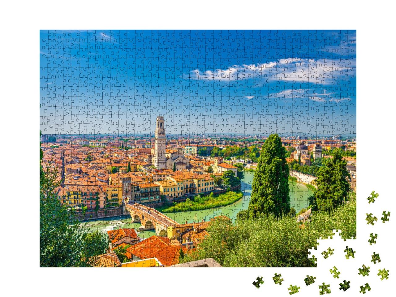 Puzzle de 1000 pièces « Vieille ville historique de Vérone, Italie »