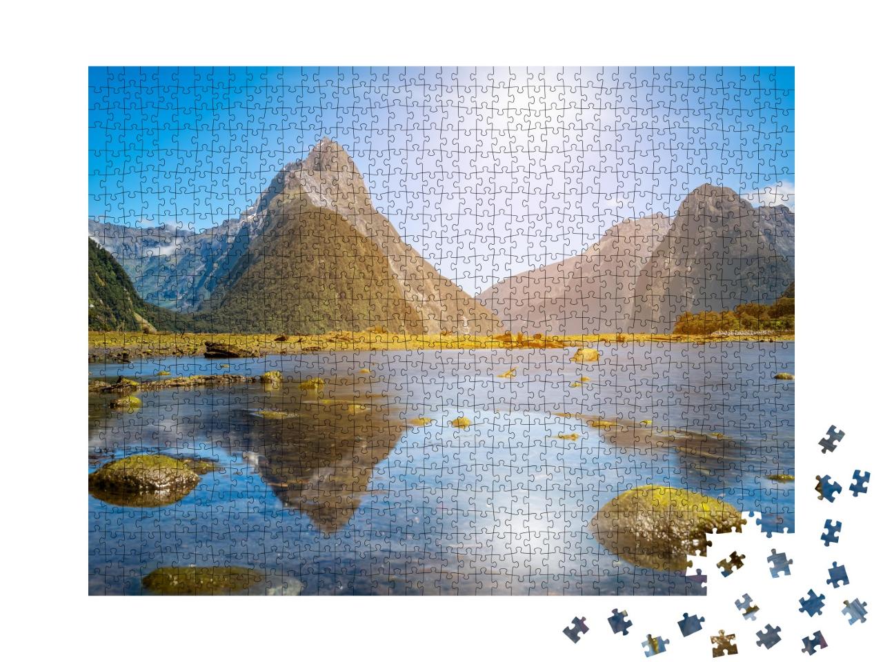Puzzle de 1000 pièces « Mitre Peak sur le Milford Sound en Nouvelle-Zélande »