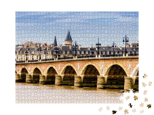 Puzzle de 1000 pièces « Pont et paysage urbain de Bordeaux, France »