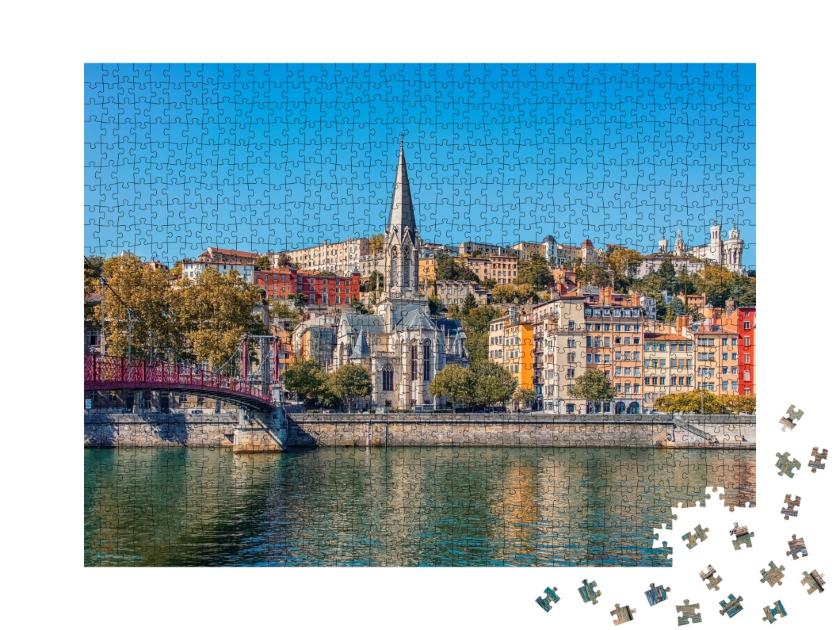 Puzzle de 1000 pièces « La ville de Lyon à la lumière du jour »