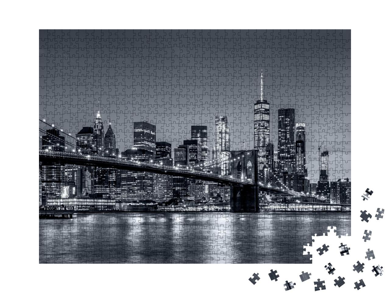Puzzle de 1000 pièces « New York : la ligne d'horizon de Manhattan »
