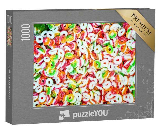 Puzzle de 1000 pièces « Bonbons colorés à la gelée, panés au sucre »