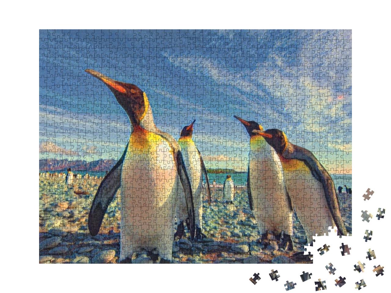 Puzzle de 1000 pièces « dans le style de Paul-Cezanne - L'été en Antarctique - Collection de puzzles Artistes & Peintures »