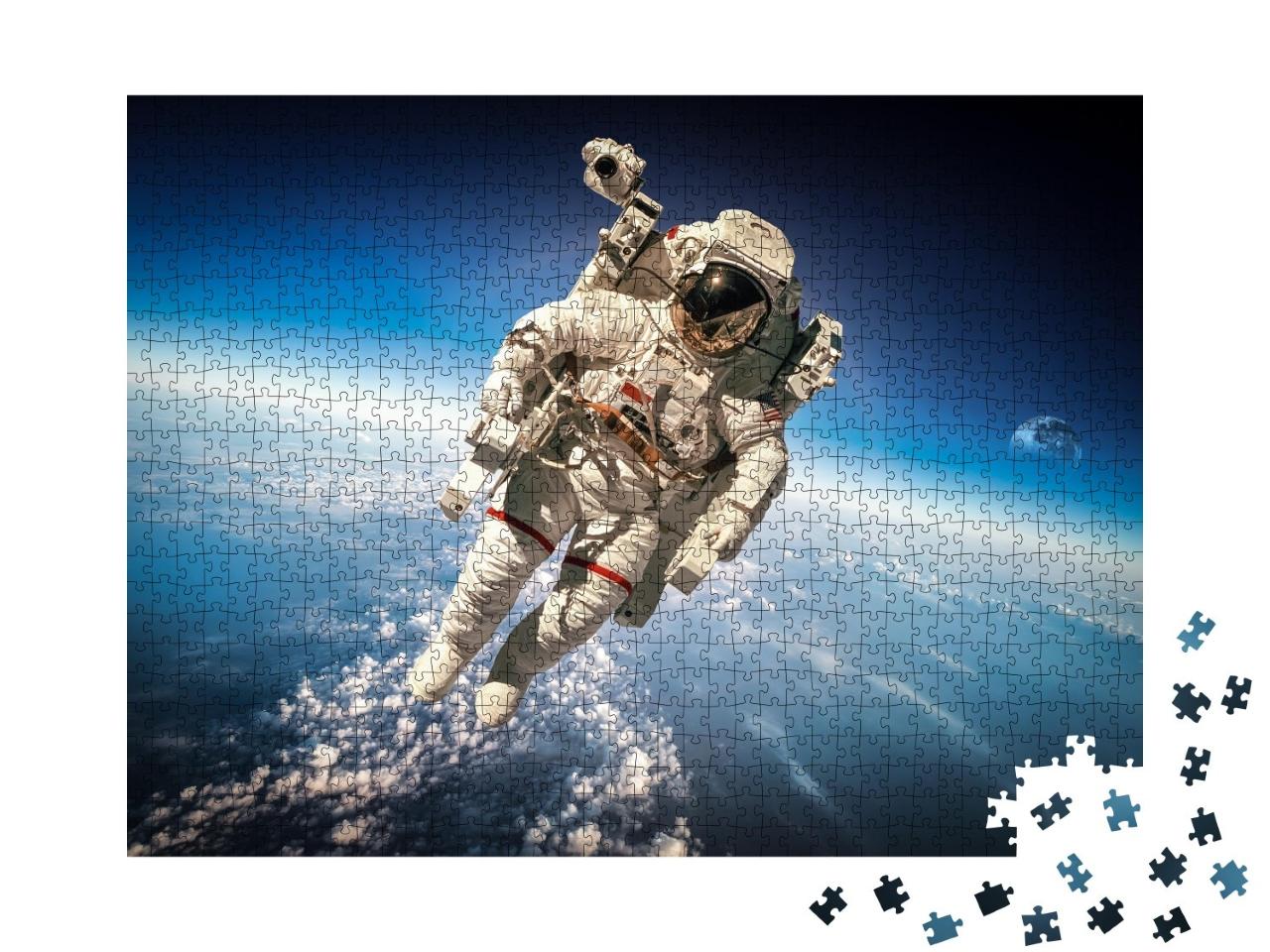 Puzzle de 1000 pièces « Astronaute dans l'espace au-dessus de la Terre »