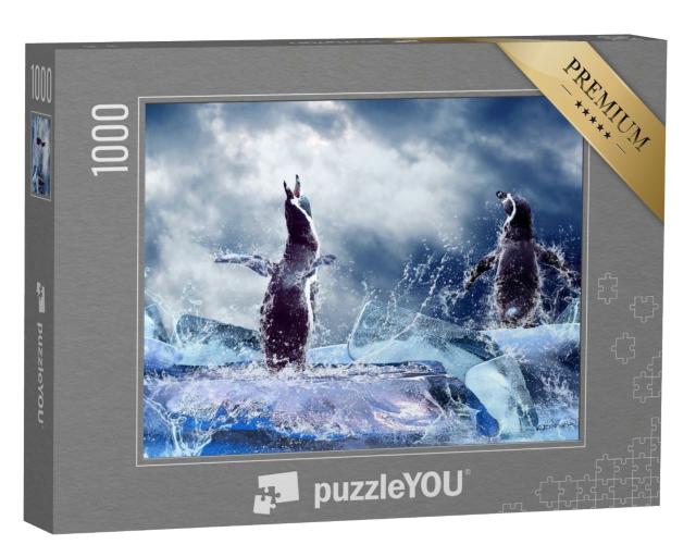 Puzzle de 1000 pièces « Un pingouin sur la glace »