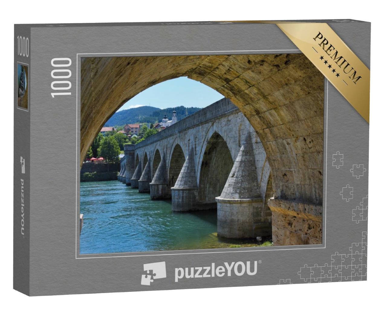Puzzle de 1000 pièces « Pont Mehmed-Pasa-Sokolovic sur la Drina, Visegrad »