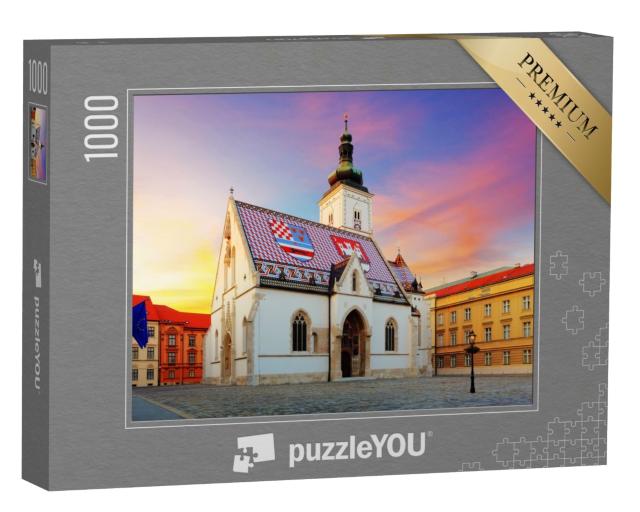 Puzzle de 1000 pièces « Église de Zagreb : Saint-Marc »