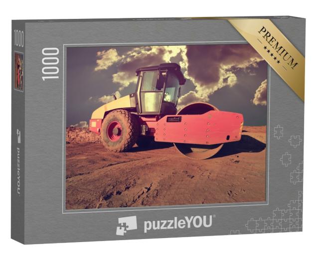 Puzzle de 1000 pièces « Compacteur de sol pour travaux routiers »