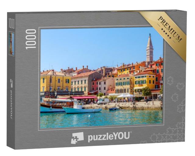 Puzzle de 1000 pièces « Rovinj coloré avec port, Istrie, Croatie »