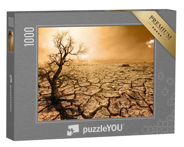 Puzzle de 1000 pièces « Paysage désertique au coucher du soleil »