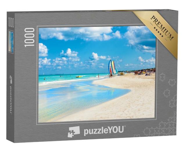 Puzzle de 1000 pièces « La célèbre plage de Varadero à Cuba avec sa mer turquoise »
