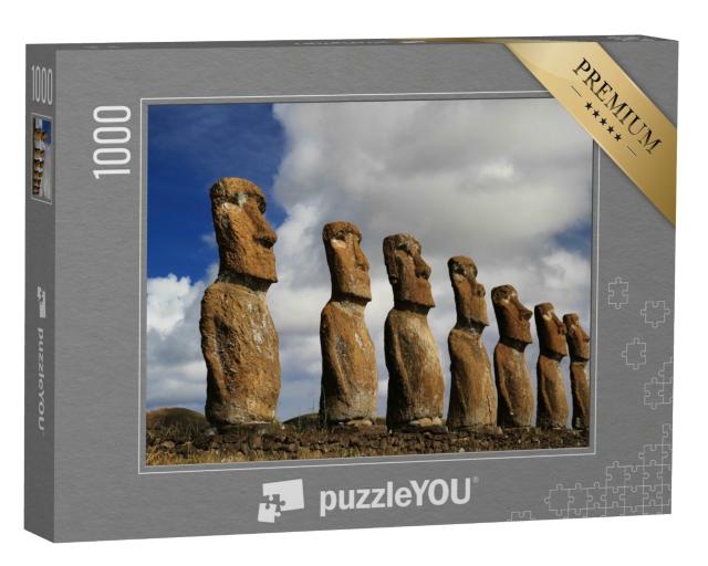 Puzzle de 1000 pièces « Ahu Akivi Moai, célèbres statues de pierre de l'île de Pâques »