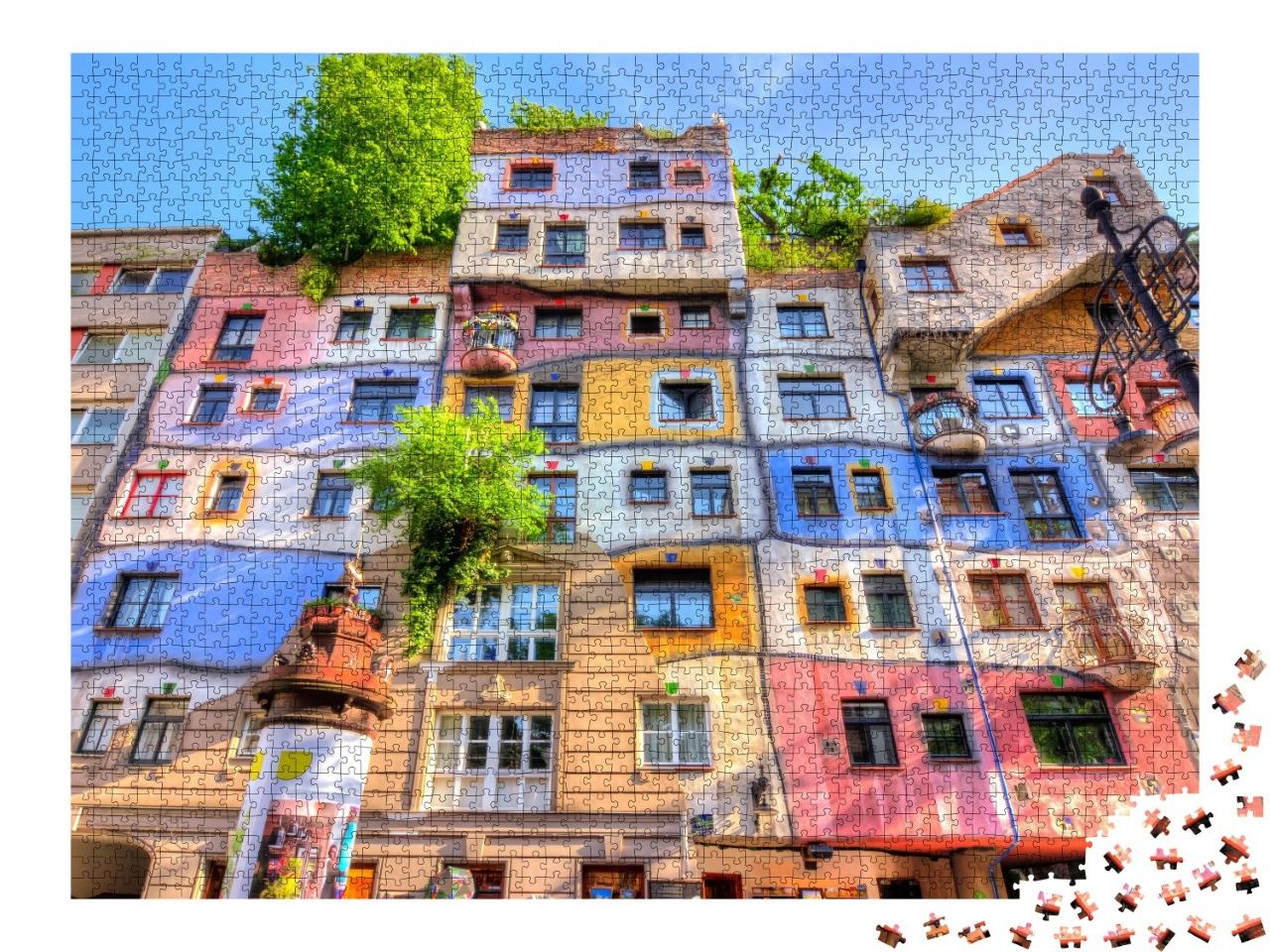 Puzzle de 2000 pièces « Maison Hundertwasser à Vienne, Autriche »
