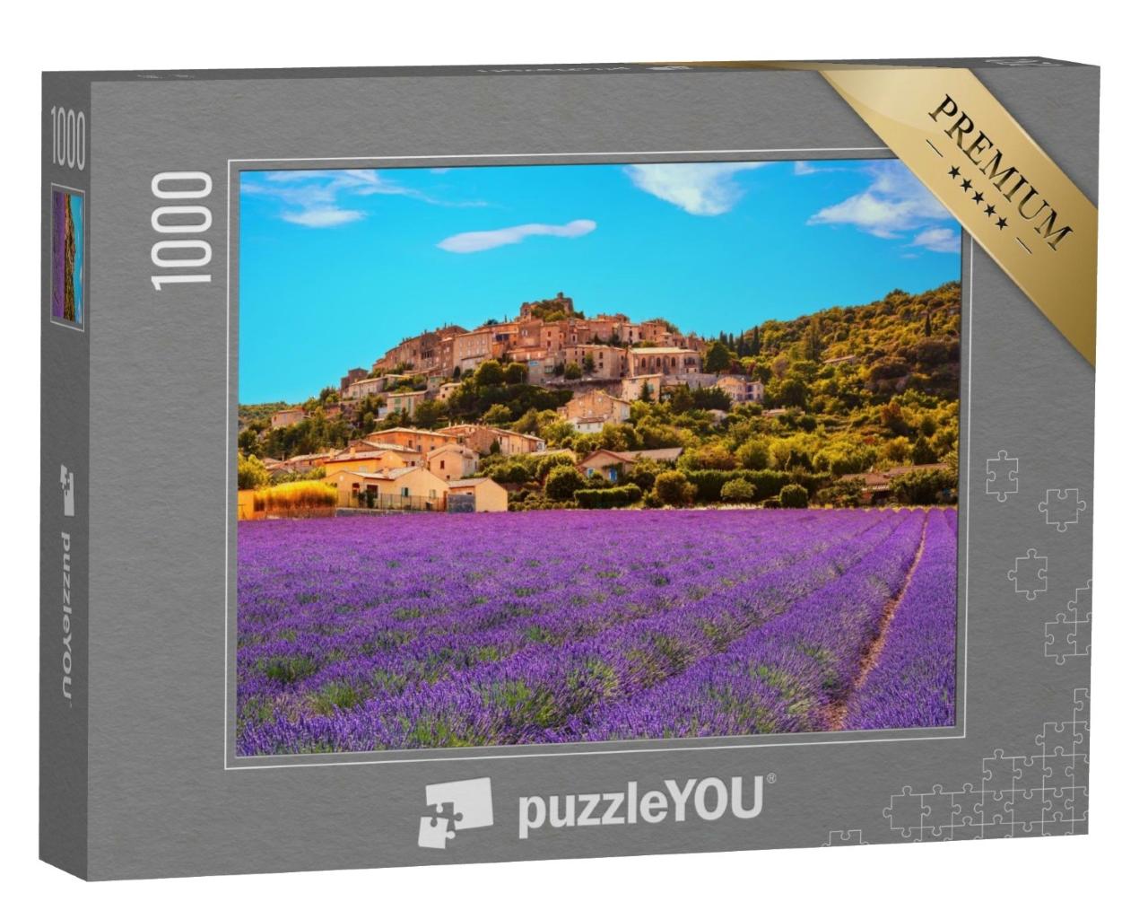 Puzzle de 1000 pièces « Simiane la Rotonde : village plein de lavande, Provence, France »
