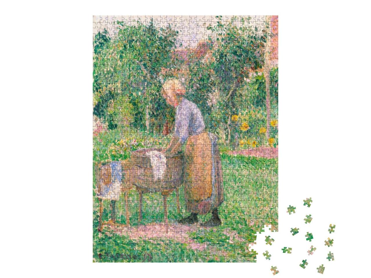 Puzzle de 1000 pièces « Camille Pissarro - Une blanchisseuse à Éragny »