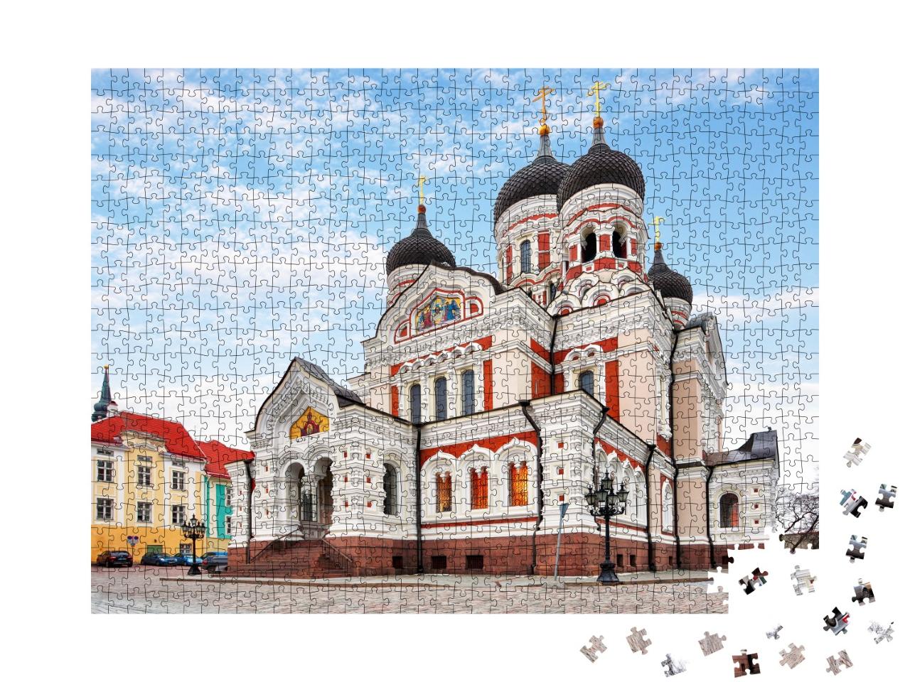Puzzle de 1000 pièces « Cathédrale Alexandre Nevski dans la vieille ville de Tallinn, Estonie »