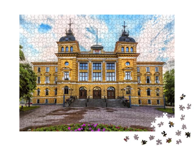 Puzzle de 1000 pièces « Hôtel de ville pittoresque de Oulu, Finlande »