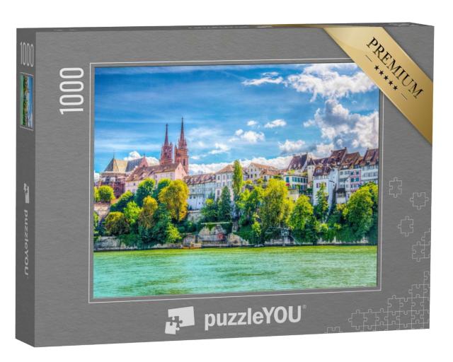 Puzzle de 1000 pièces « Rivière du Rhin à Bâle, Suisse »