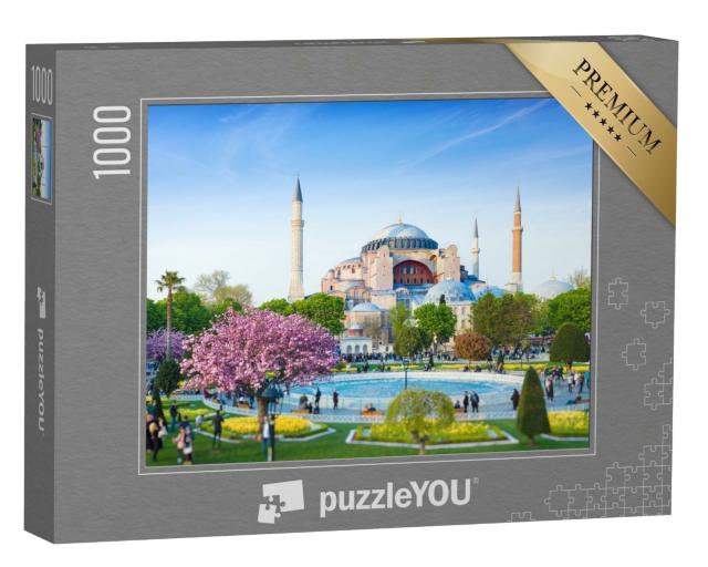 Puzzle de 1000 pièces « Quartier de Sultanahmet à Istanbul, Turquie. À proximité, la célèbre basilique Sainte-Sophie. »