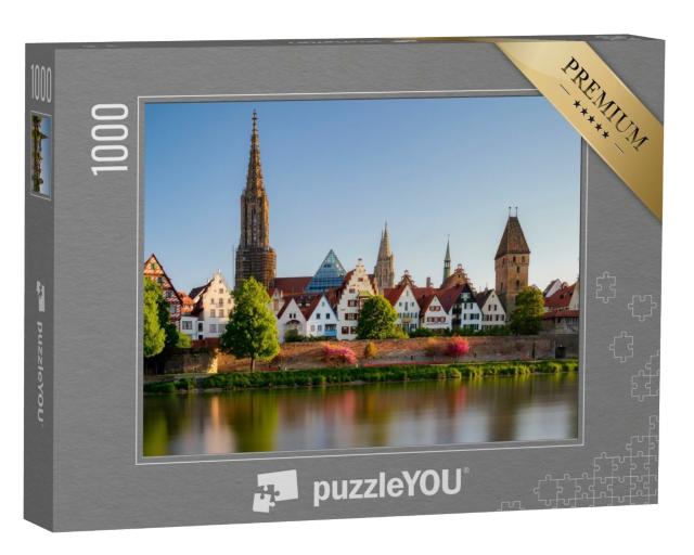 Puzzle de 1000 pièces « Vue de Neu-Ulm sur Ulm sur le Danube »