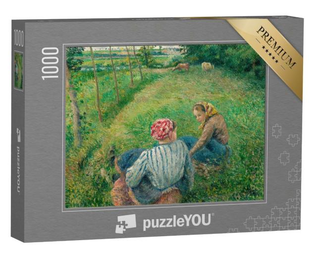 Puzzle de 1000 pièces « Camille Pissarro - Jeunes paysannes se reposant dans les champs près de Pontoise »