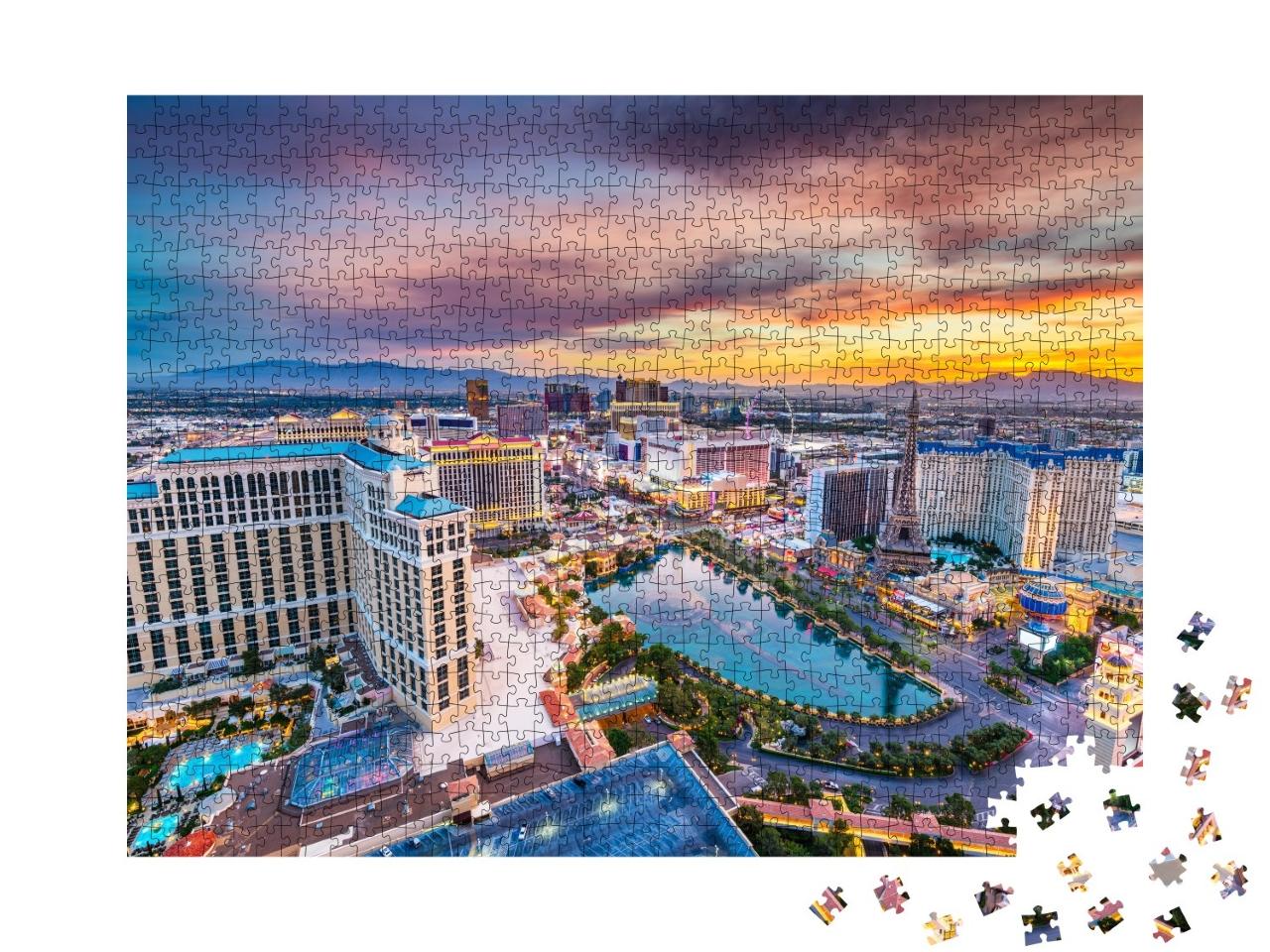Puzzle de 1000 pièces « Strip de Las Vegas dans le Nevada, États-Unis »