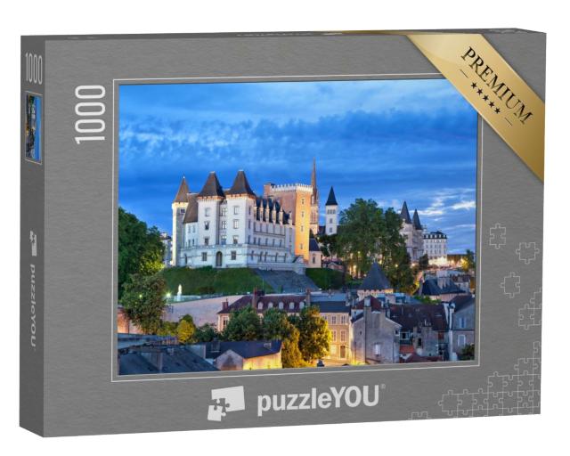 Puzzle de 1000 pièces « Vue du château de Pau le soir, Pyrénées Atlantiques, Aquitaine, France »