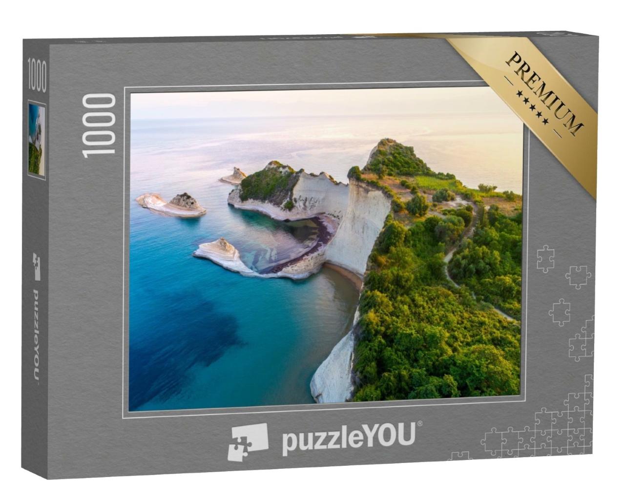 Puzzle de 1000 pièces « Belle vue sur le cap Drastis, Corfou, Grèce »