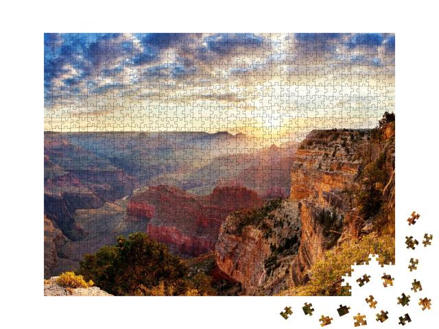 Puzzle de 1000 pièces « Lever de soleil sur le Grand Canyon »