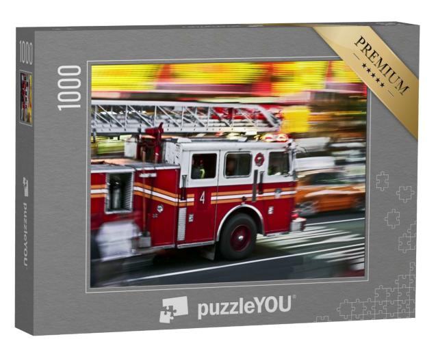 Puzzle de 1000 pièces « Camion de pompiers en action »